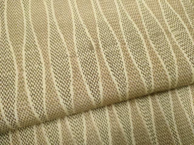 平和屋着物▽上質な紬　単衣　縦枠文　正絹　逸品　CAAV9485ze