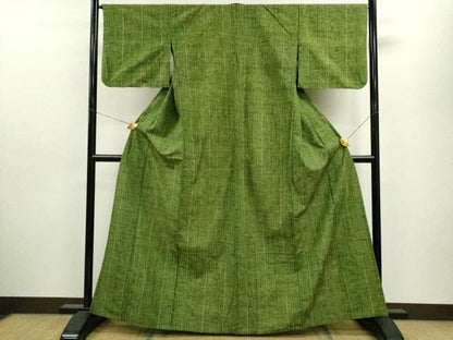 平和屋着物▽上質な紬 単衣 霞文 正絹 逸品 CAAV9488ze