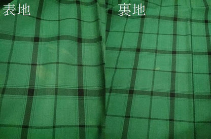 平和屋着物▽道中着　スリーシーズン　春夏秋　塵除け　ロングコート　格子柄　正絹　逸品　CAAV9490ze
