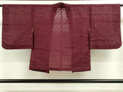 平和屋着物▽羽織 スリーシーズン 春夏秋 塵除け 総レース 花尽し 葡萄茶色 CAAV9491ze