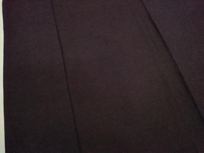 平和屋着物▽上質な色無地　単衣　御召縮緬　紫黒色　正絹　逸品　CAAV9492ze