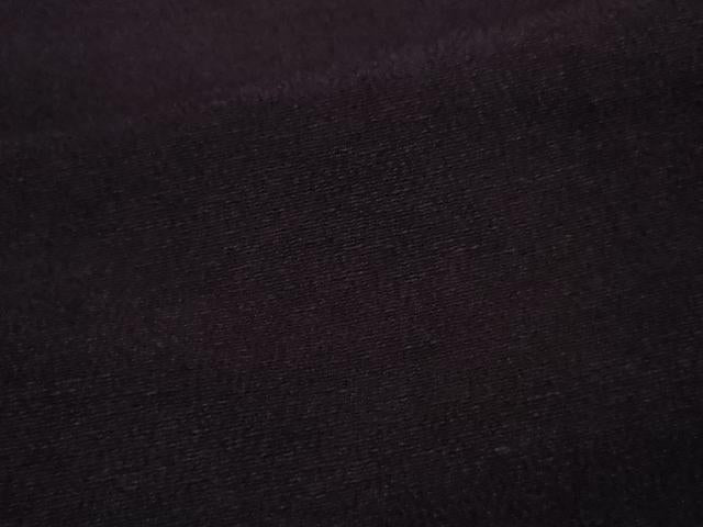 平和屋着物▽上質な色無地　単衣　御召縮緬　紫黒色　正絹　逸品　CAAV9492ze