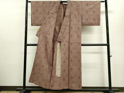 平和屋着物▽本塩沢 単衣 吉祥文 正絹 逸品 CAAV9493ze