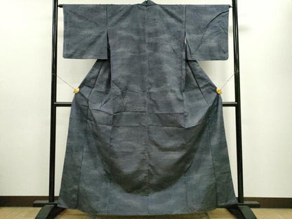平和屋着物▽上質な紬 単衣 霞文 正絹 逸品 CAAV9494ze