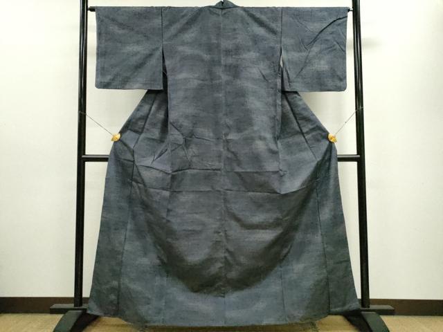 平和屋着物▽上質な紬 単衣 霞文 正絹 逸品 CAAV9494ze