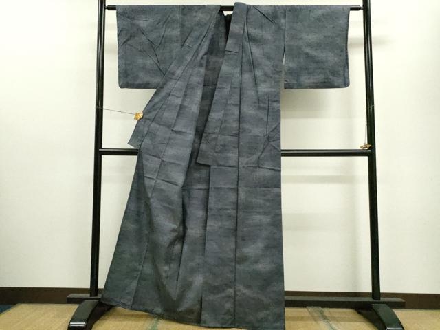 平和屋着物▽上質な紬 単衣 霞文 正絹 逸品 CAAV9494ze