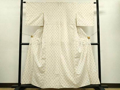 平和屋着物▽上質な紬 単衣 十字絣 ますいわ屋扱い 正絹 逸品 CAAV9495ze