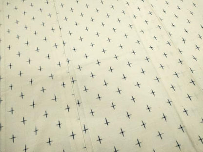 平和屋着物▽上質な紬 単衣 十字絣 ますいわ屋扱い 正絹 逸品 CAAV9495ze