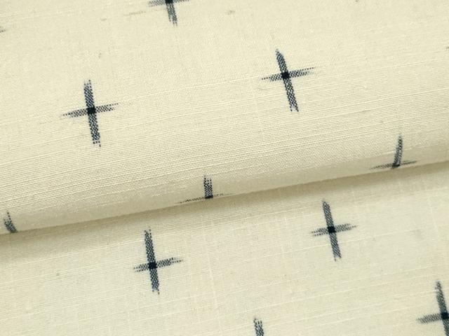 平和屋着物▽上質な紬 単衣 十字絣 ますいわ屋扱い 正絹 逸品 CAAV9495ze