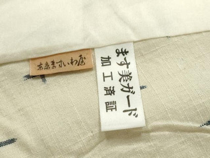 平和屋着物▽上質な紬 単衣 十字絣 ますいわ屋扱い 正絹 逸品 CAAV9495ze