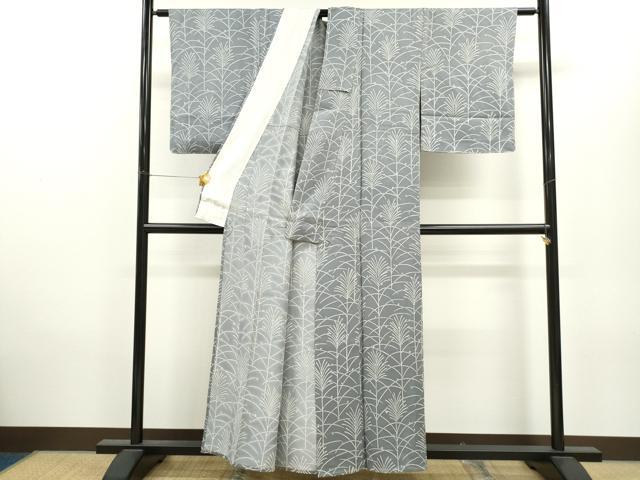 平和屋着物▽上質な小紋 単衣 芒 正絹 逸品 CAAV9499ze