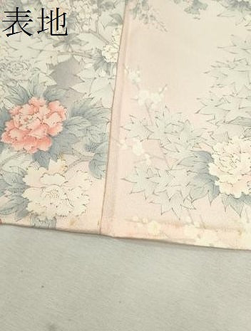 平和屋着物▽上質な小紋 単衣 枝花文 暈し染め 正絹 逸品 CAAV9500ze