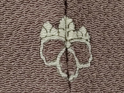 平和屋着物▽上質な色無地 単衣 鳩羽鼠色 鬼しぼ縮緬 正絹 逸品 CAAV9503ze
