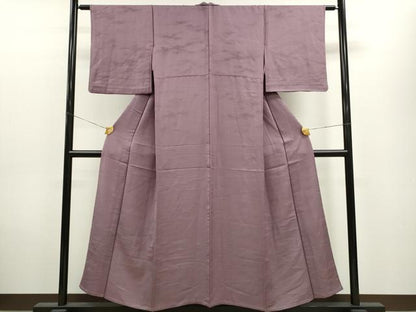 平和屋着物▽上質な色無地 単衣 霞吉祥地紋 鴇浅葱色 正絹 逸品 CAAV9506ze