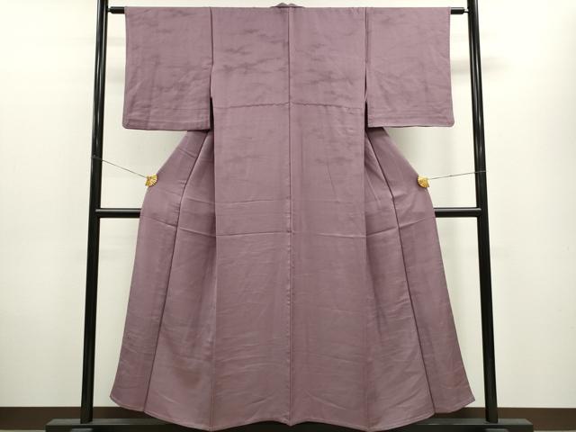 平和屋着物▽上質な色無地 単衣 霞吉祥地紋 鴇浅葱色 正絹 逸品 CAAV9506ze