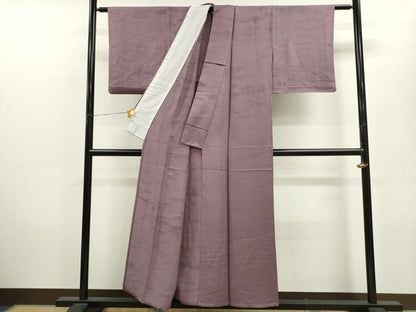 平和屋着物▽上質な色無地 単衣 霞吉祥地紋 鴇浅葱色 正絹 逸品 CAAV9506ze