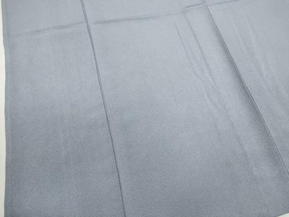 平和屋着物▽上質な色無地　単衣　桔梗鼠色　正絹　逸品　CAAV9508ze