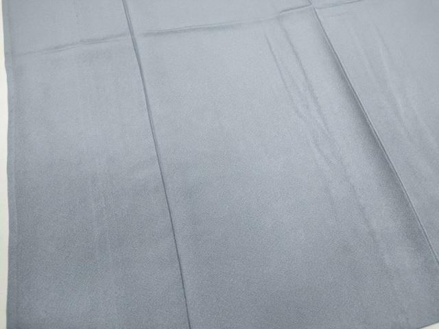 平和屋着物▽上質な色無地　単衣　桔梗鼠色　正絹　逸品　CAAV9508ze