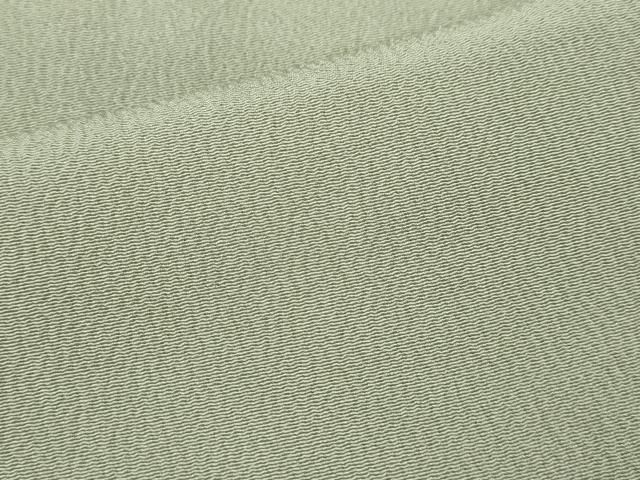 平和屋着物▽上質な色無地 単衣 山葵色 鬼しぼ縮緬 正絹 逸品 CAAV9510ze