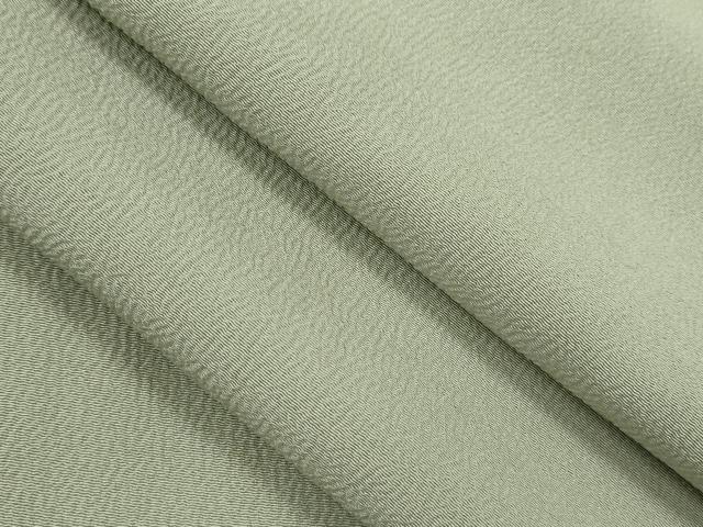 平和屋着物▽上質な色無地 単衣 山葵色 鬼しぼ縮緬 正絹 逸品 CAAV9510ze