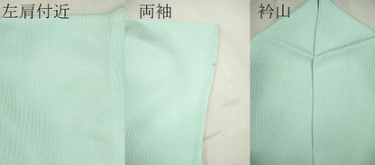 平和屋着物▽上質な色無地　単衣　伊と幸　裏葉柳色　正絹　逸品　CAAV9511ze