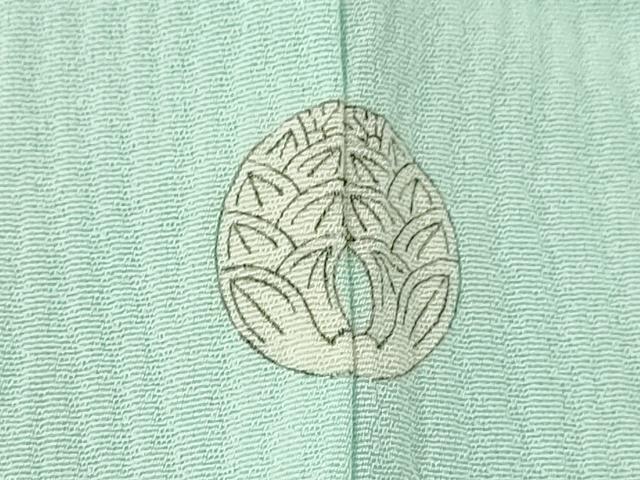 平和屋着物▽上質な色無地　単衣　伊と幸　裏葉柳色　正絹　逸品　CAAV9511ze