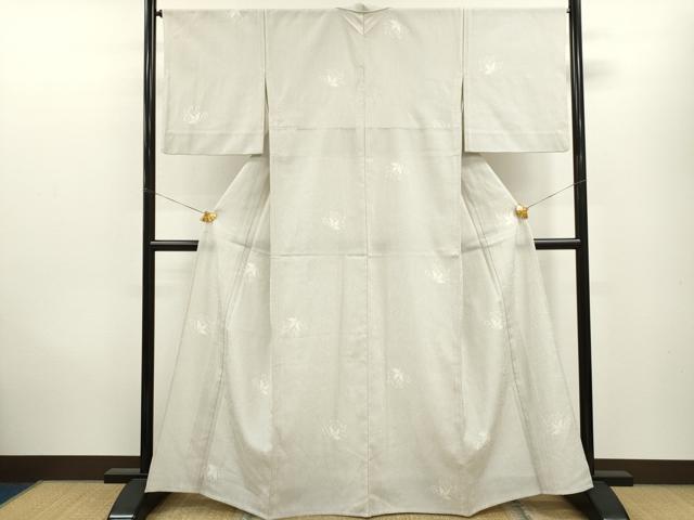 平和屋着物▽本塩沢 単衣 舞蝶文 正絹 逸品 CAAV9512ze