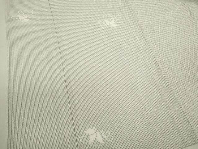 平和屋着物▽本塩沢 単衣 舞蝶文 正絹 逸品 CAAV9512ze