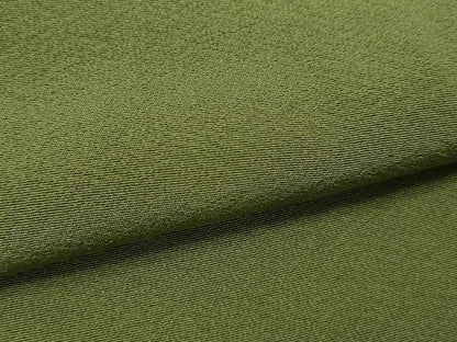平和屋着物▽上質な色無地 単衣 鶯色 正絹 逸品 CAAV9515ze