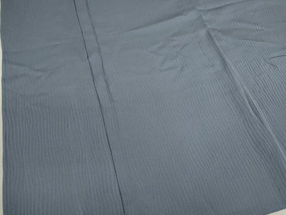 平和屋着物▽上質な色無地 単衣 杢目地紋 桔梗鼠色 正絹 逸品 未使用 CAAV9516ze
