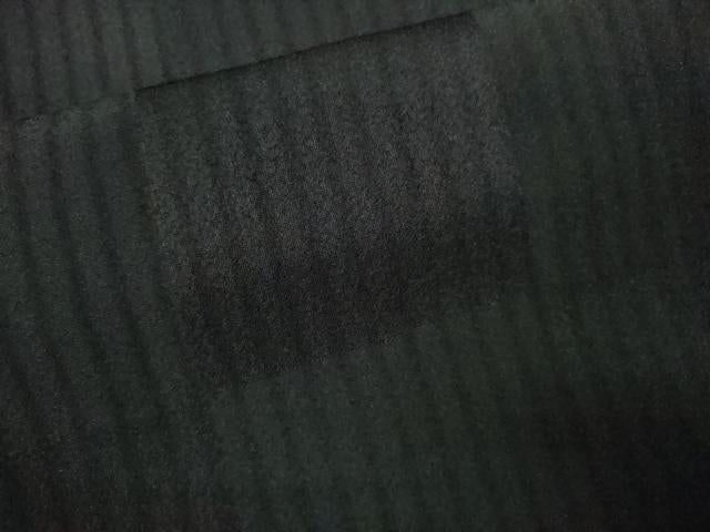 平和屋着物▽上質な小紋 単衣 縞市松文 黒地 さが美扱い 正絹 逸品 CAAV9518ze