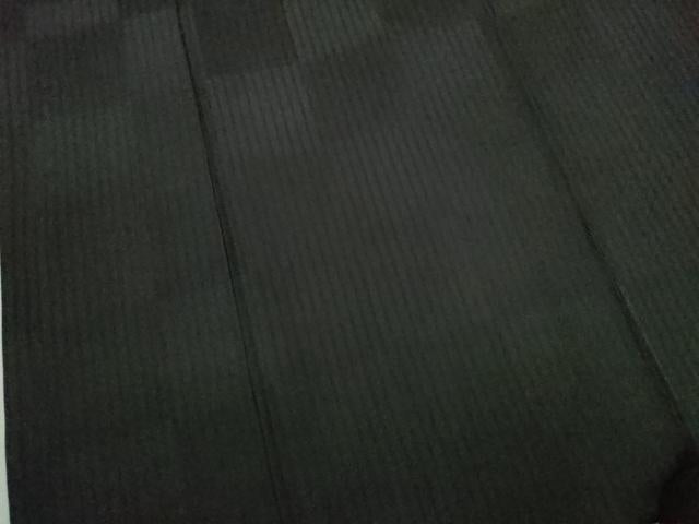 平和屋着物▽上質な小紋 単衣 縞市松文 黒地 さが美扱い 正絹 逸品 CAAV9518ze