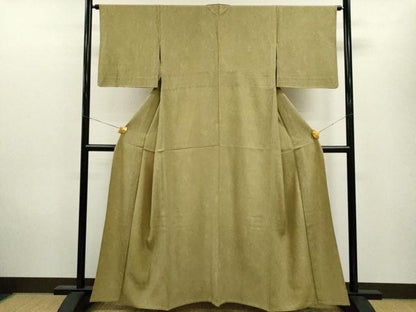 平和屋着物▽上質な小紋　単衣　墨流し文様　正絹　逸品　CAAV9519ze
