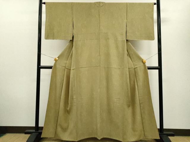 平和屋着物▽上質な小紋　単衣　墨流し文様　正絹　逸品　CAAV9519ze