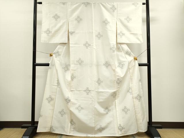 平和屋着物▽上質な紬 単衣 吉祥文 正絹 逸品 CAAV9524ze
