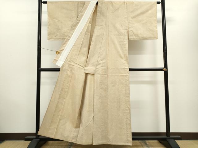 平和屋着物▽上質な紬 単衣 霞文 正絹 逸品 CAAV9529ze