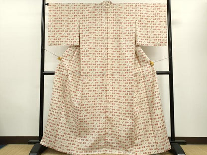 平和屋着物▽上質な紬 単衣 吉祥文 正絹 逸品 CAAV9533ze