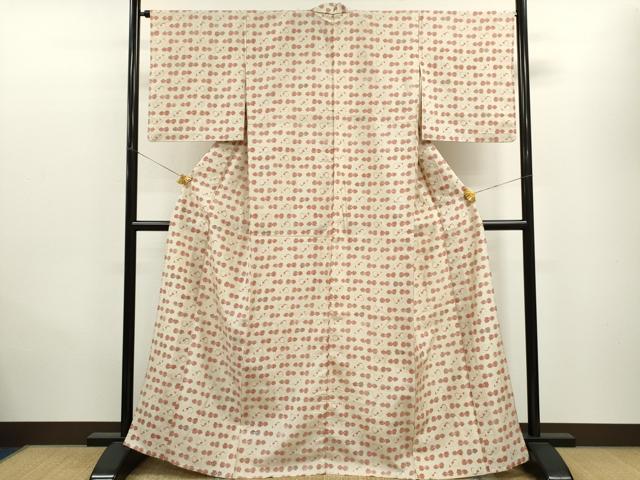 平和屋着物▽上質な紬 単衣 吉祥文 正絹 逸品 CAAV9533ze