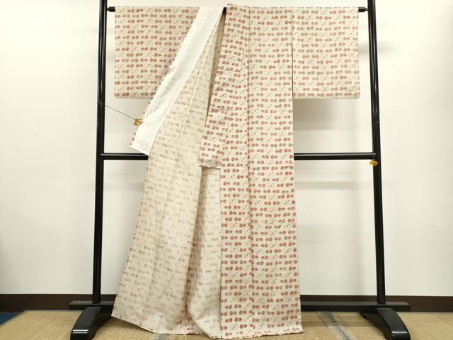 平和屋着物▽上質な紬 単衣 吉祥文 正絹 逸品 CAAV9533ze