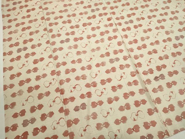 平和屋着物▽上質な紬 単衣 吉祥文 正絹 逸品 CAAV9533ze