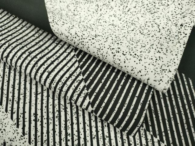 平和屋着物▽小紋　単衣　斜線文　たたき染め　洗える着物　CAAV9536ze