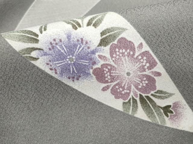 平和屋着物▽小紋　単衣　七宝花文　洗える着物　CAAV9538ze