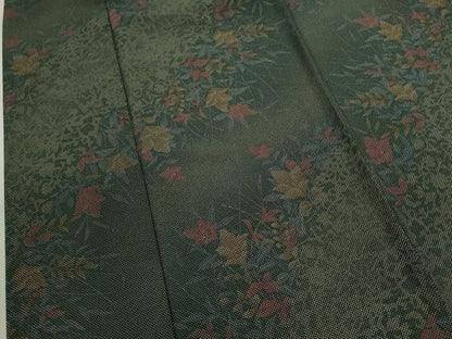 平和屋着物▽小紋　単衣　草花文　洗える着物　CAAV9539ze