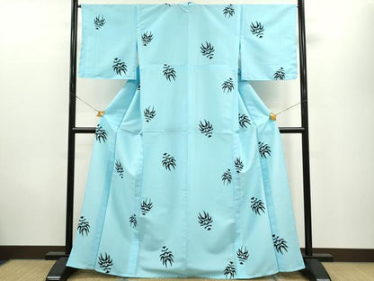 平和屋着物▽小紋　単衣　熊取　洗える着物　CAAV9540ze
