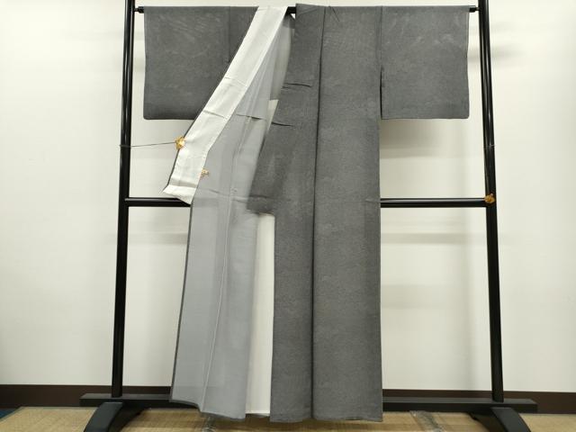 平和屋着物＊夏物 江戸小紋 絽 寄せ小紋柄 黒地 ますいわ屋扱い 正絹 逸品 CAAV9584ze
