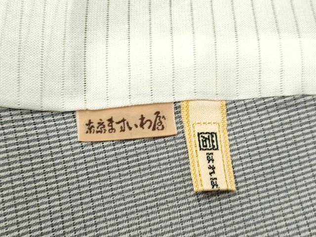 平和屋着物＊夏物 江戸小紋 絽 寄せ小紋柄 黒地 ますいわ屋扱い 正絹 逸品 CAAV9584ze