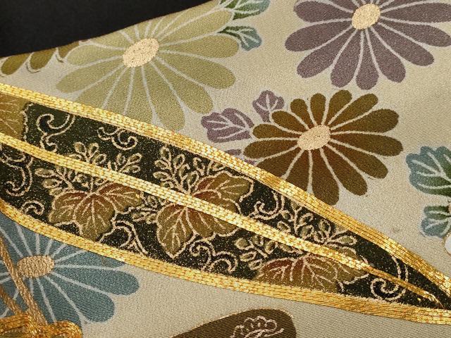 平和屋着物■豪華黒留袖 駒刺繍 笹 エ霞花文 金彩 正絹 逸品 CAAW0189ev
