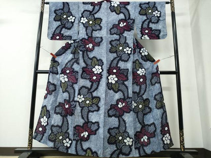 平和屋着物∴夏物 浴衣 有松鳴海絞り 菊花文 綿 逸品 CAAW0836ng