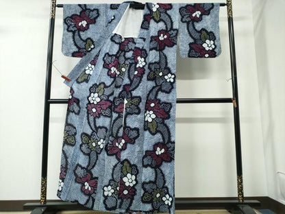 平和屋着物∴夏物 浴衣 有松鳴海絞り 菊花文 綿 逸品 CAAW0836ng