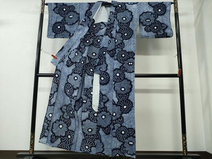 平和屋着物∴夏物 浴衣 有松鳴海絞り 舞菊文 綿 逸品 CAAW0837ng